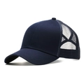 Casquette trucker bleu marine avec arrière en filet et détails de sangles croisées - Taille Unique(Réglable) / Bleu marine