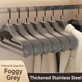 Foggy grey thickened stainless steel clothes hangers with wide seamless shoulders - Men Wide Hanger 5 Pcs*2 / Gray