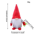 Christmas plush gnome with red cherry hat and striped sleeves including size dimensions - Cherry Gnome Male Style