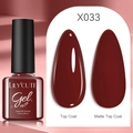 LILY'CUTE UV gel polish X033 in deep wine red color with shiny and matte finish - Dark Red (33)
