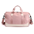 Pink large capacity sports fitness bag, wet and dry separation gym travel bag for women. - 19 Inch / Light Pink