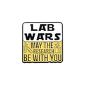 Lab Wars science themed metal enamel pin with May the Research be with You quote - Lab Wars Style (QHXZ2833)