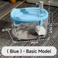 Blue basic smart pet water fountain with automatic circulation and stainless steel spout - Basic Style / Blue