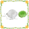 Molde de silicona de suculenta verde y fundición de resina terminada, diámetro 8,06 cm - Suculenta 001