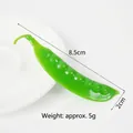 Realistic PVC green pea pod model, 8.5cm long artificial vegetable for kitchen decor - 1pc Snow Pea Model / Green