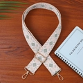 Adjustable woven replacement strap for crossbody bags with green geometric rhombus patterns - Green