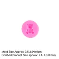 Moule en silicone rose en forme d'ours pour chocolat et fondant avec dimensions - 3# Ours Unique / Rose