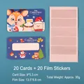 Christmas blue greeting card set with 20 pieces for kids holiday stationary gifts - Scratch Card Set - Christmas Reindeer Blue (20 Cards 20 Films)