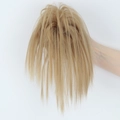 Messy chic synthetic hair claw clip ponytail extension in light golden blonde blonde shade - Ginger Yellow