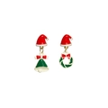 Orecchini festivi a forma di cappello di Natale con campanelli rossi e ghirlande - E2478 Campana Corona