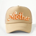 Cappellino trucker kaki classico con scritte Mother e pannello posteriore in mesh - Taglia unica / Cachi