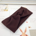Fascia elastica larga in maglia per bambini e neonati con design a nodo marrone scuro - Marrone
