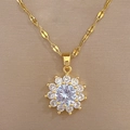 Collana D235 In Acciaio Al Titanio Con Catena E Ciondolo In Rame