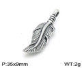 Detailed close-up of antique silver feather pendant showing intricate metal textures - Feather