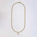 Gold chain choker with star pendant pavé setting tiny cubic zirconia crystals - Octagonal Star Pendant Thin Necklace