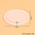 Oval translucent silicone resin mold for DIY jewelry crafts measuring 15cm x 11cm x 1cm - 15*11cm Oval 60-412