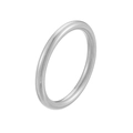Minimalist silver titanium steel hollow bangle bracelet with polished mirror finish - Steel Color (R307)