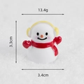 Figurine de bonhomme de neige en résine avec cache-oreilles jaunes pour micro-paysage - Bonhomme de neige avec cache-oreilles