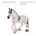 Figurine de jument Lipizzan blanche avec crinière tressée et posture de marche - Jument Lipizzan (T15493)