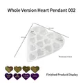 Moule en silicone cœur translucide à 12 cavités pour création bijoux DIY et pendentifs - Plaque Complète Cœurs - Petit