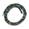 Faceted green and brown natural stone beads for DIY jewelry making and bracelet crafts - African Pine Stone