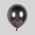 5-inch metallic black chrome latex balloons pack of 100 for party decorations - Metallic Black - Small