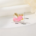 Pendentif pégase en émail rose avec ailes dorées et dimensions 18mm sur 11,3mm - Pégase Rose