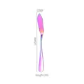 Rainbow plated stainless steel butter knife with purple blue gradient finish 145mm - Colorful