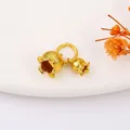 Sands gold Lily of the Valley charm pendant with matte finish for jewelry making - 19# Sand Gold Lily of the Valley