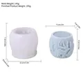 Christmas elk embossed cylinder candle silicone mold for DIY crafts, mold weight 145g - Christmas Reindeer Pillar lz-128