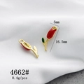 Vue détaillée d'une breloque tulipe rouge de 16,5 mm montrant les dimensions pour bijoux DIY - 4662# Tulipe Rouge