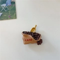 Resin coffee bean sack fridge magnet with golden spoon and 3D cafe lettering - Coffee Bean