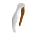 Minimalist white satin headband for women with premium vintage leather texture finish - Satin White
