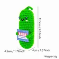 Muñeco de pepinillo de ganchillo hecho a mano con tarjeta MAGA, dimensiones de 11,5 cm - Pepinillo MAGA