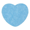 Blauwe hartvormige houtpulp spons met poreuze textuur voor gezichtsreiniging - Blauw Hart