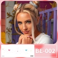 Cute heart and dot face tattoo stickers for New Year makeup in colorful BE-002 style - Colorful Heart Dotted Style (BE-002)