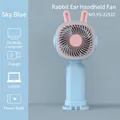 Mini ventilatore USB portatile blu cielo con orecchie da coniglio e design versatile - Orecchie di Coniglio Blu (YS2251C)