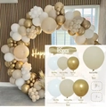 185-piece balloon arch kit in matte white, sand white, and metallic gold for party decor - Matte White Sand Gold Style (Set 047)
