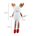 Brown Christmas reindeer gnome plush toy dimensions 23cm height with long legs - Long Leg White