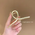 Luxe 11cm minimalistische gouden metalen haarklem voor elegante haarstyling van dames - 11 Cm Groot Gouden Kruis (14 Karaat Goud)