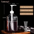 1600ml clear syrup dispenser bottle with 8CC white pump and precise measurement scale - 8cc Pump + 1600ml Plastic Bottle