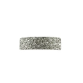 Barrette à cheveux rectangulaire argentée avec strass scintillants pour femmes - Argent Rectangulaire Martelée