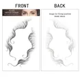 Adesivi per tatuaggi hairline impermeabili con trama di capelli neri realistici - ED-012 / 11*18cm