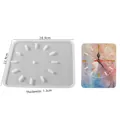 Molde de silicona para reloj de pared con números romanos y motivo de alce para resina - Diseño Rectangular (Extra Grande)