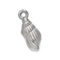 Silver shell-shaped stainless steel pendant with detailed texture for DIY jewelry - 507# Small Conch Pendant Only / 8*19mm (2 Pieces/Pack) / Steel