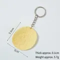 Porte-clés chips de pomme de terre en PVC réaliste avec texture détaillée et anneau métal - Original-Porte-clés Standard