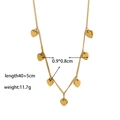 Golden stainless steel heart pendant necklace for women with multiple charms - [XKN0493] Seven Hearts Necklace Gold