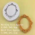 Stampo in silicone per cornice ovale vintage per resina e decorazioni per torte con misure - Cornice Ovale Piccola