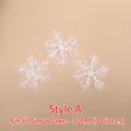 Set of three 10cm white snowflake hanging ornaments for Christmas tree decoration - Style A White Snowflake (10cm/3 Pcs)