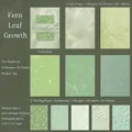 Fern theme embossed texture paper set for scrapbooking, 25 pieces in dark green tones - Fern Growth